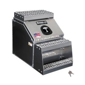 Buyers Products 28-in x 24-in x 18-in Smooth Aluminum Step Box Truck Tool Box 1705281